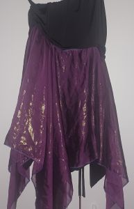 Kids Costumes to Hire - Black & Purple leotard dress - SMALL